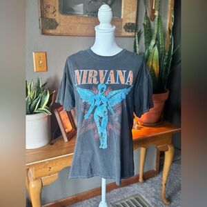 NIRVANA Blue Graphic Tee